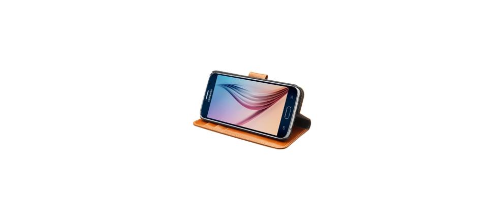 9417835  LNS6GT000608 Lynge til Galaxy S6 - Golden Tan Lommebok og mobilcover i ett | dbramante